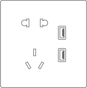 五孔带双USB