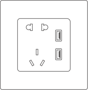 五孔带双USB